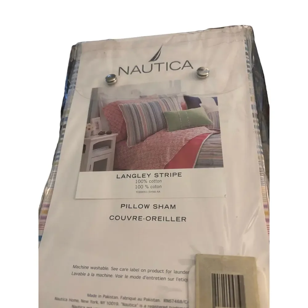 Nautica Standard Pillow Sham, Langley Stripe